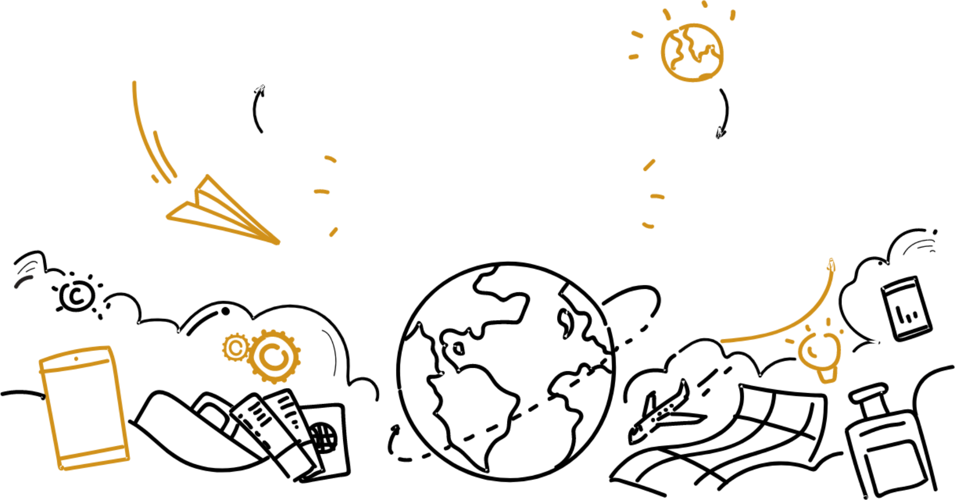 a graphical image represents the travel and tourism