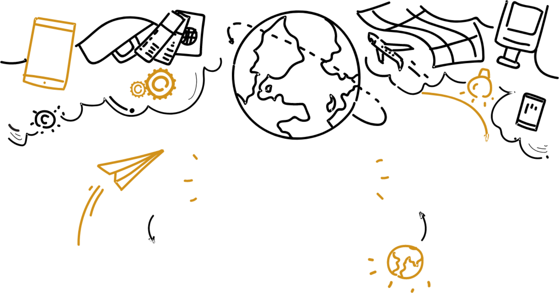 a graphical image represents the travel and tourism